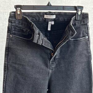 Good American Good Curve Distressed Charcoal/Black Jeans